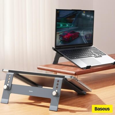 BASEUS Ultrastable Series Desktop Laptop Stand Aluminum Alloy 4 Gear Adjustable Notebook Bracket – Space Grey