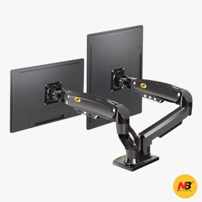 NB F160 – Dual Monitor Arm – Full Motion Swivel  Computer Monitor Desk Mount Stand  for 17-27 Inch with 2~9KG Load