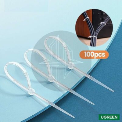 UGREEN Cable Zip Ties 150×2,5mm 100pcs/Bag White-80109