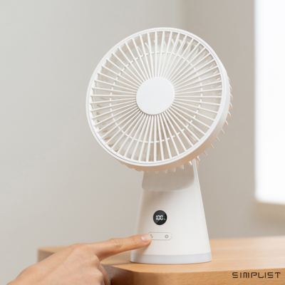 AirBuddy Luxe – Advanced Rechargeable Desk Fan with 5-Speed Control with Night Lamp